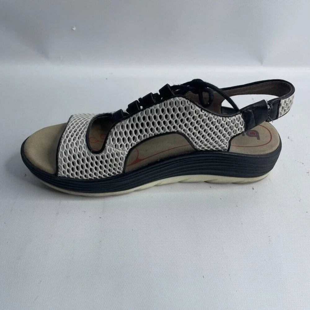 Bionica Women's 6M Synthetic Leather Slip-On Wedge Strappy Slingback‎ Sandal